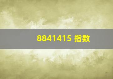 8841415 指数